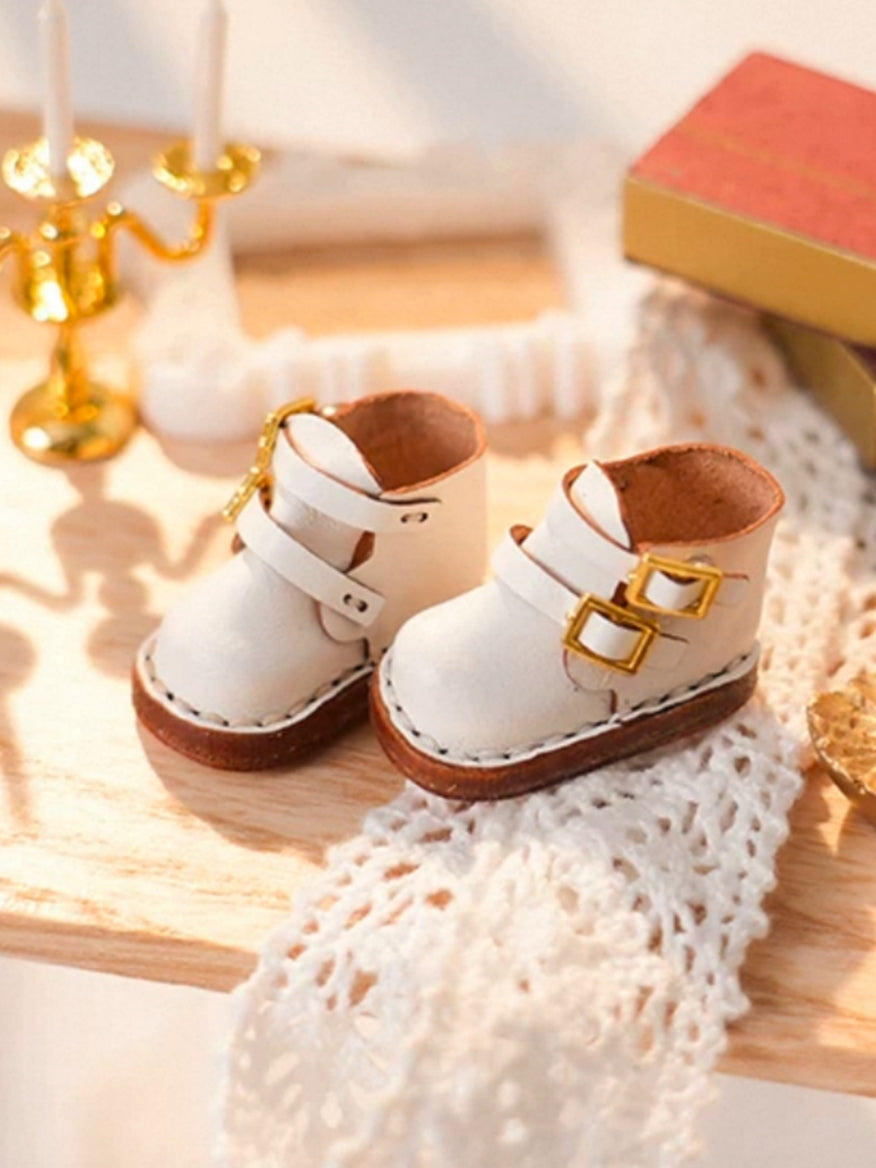 Handmade Shoes for GSC/Obitsu, Double-Buckle Strap Martin Boots