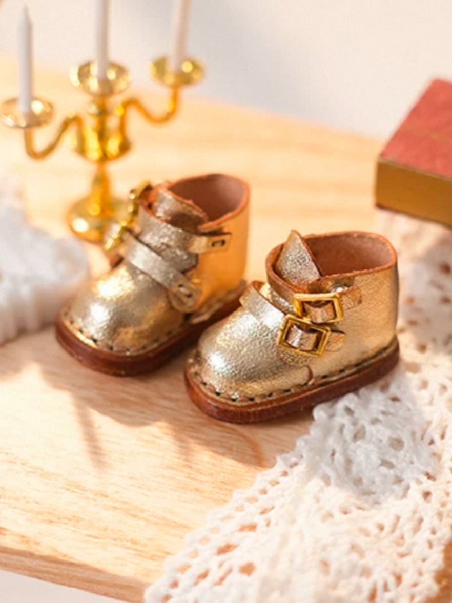 Handmade Shoes for GSC/Obitsu, Double-Buckle Strap Martin Boots