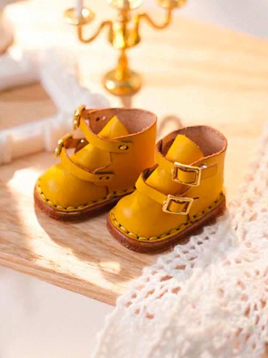 Handmade Shoes for GSC/Obitsu, Double-Buckle Strap Martin Boots