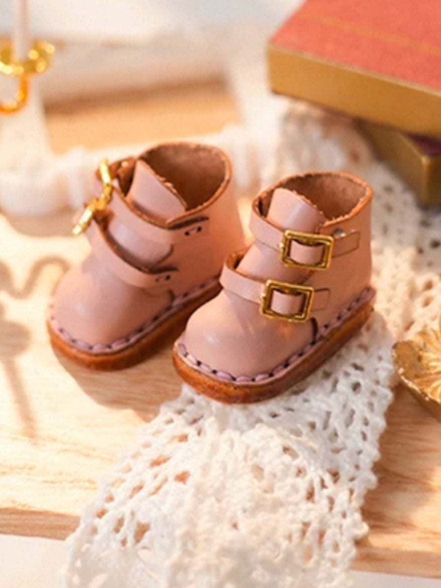 Handmade Shoes for GSC/Obitsu, Double-Buckle Strap Martin Boots