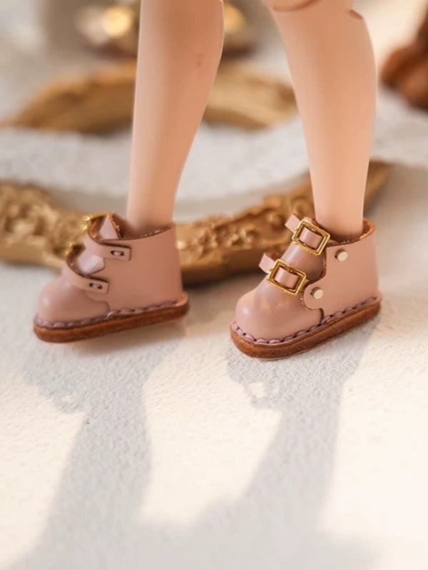 Handmade Shoes for GSC/Obitsu, Double-Buckle Strap Martin Boots