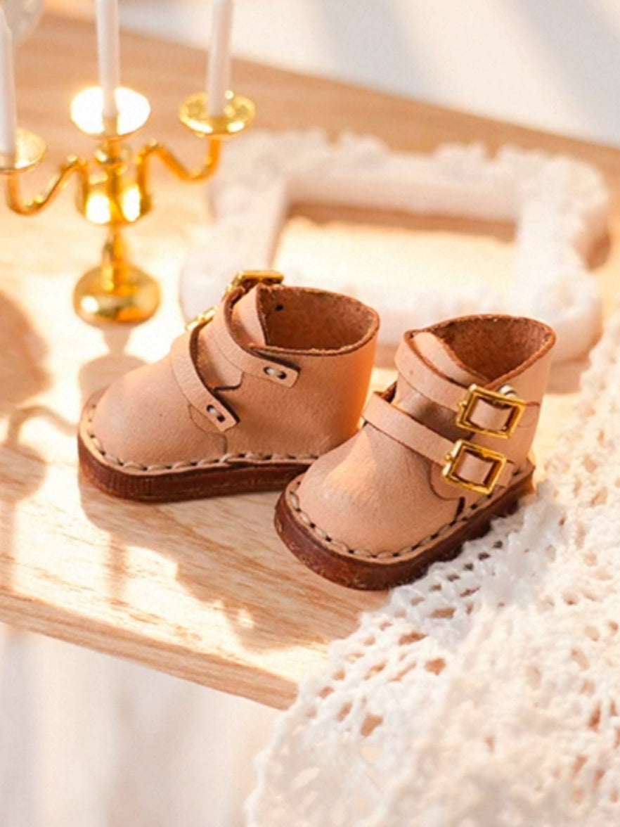 Handmade Shoes for GSC/Obitsu, Double-Buckle Strap Martin Boots