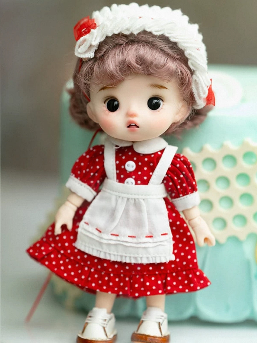 Handmade Outfit for Obitsu/GSC,Sweet Maid Dress Set