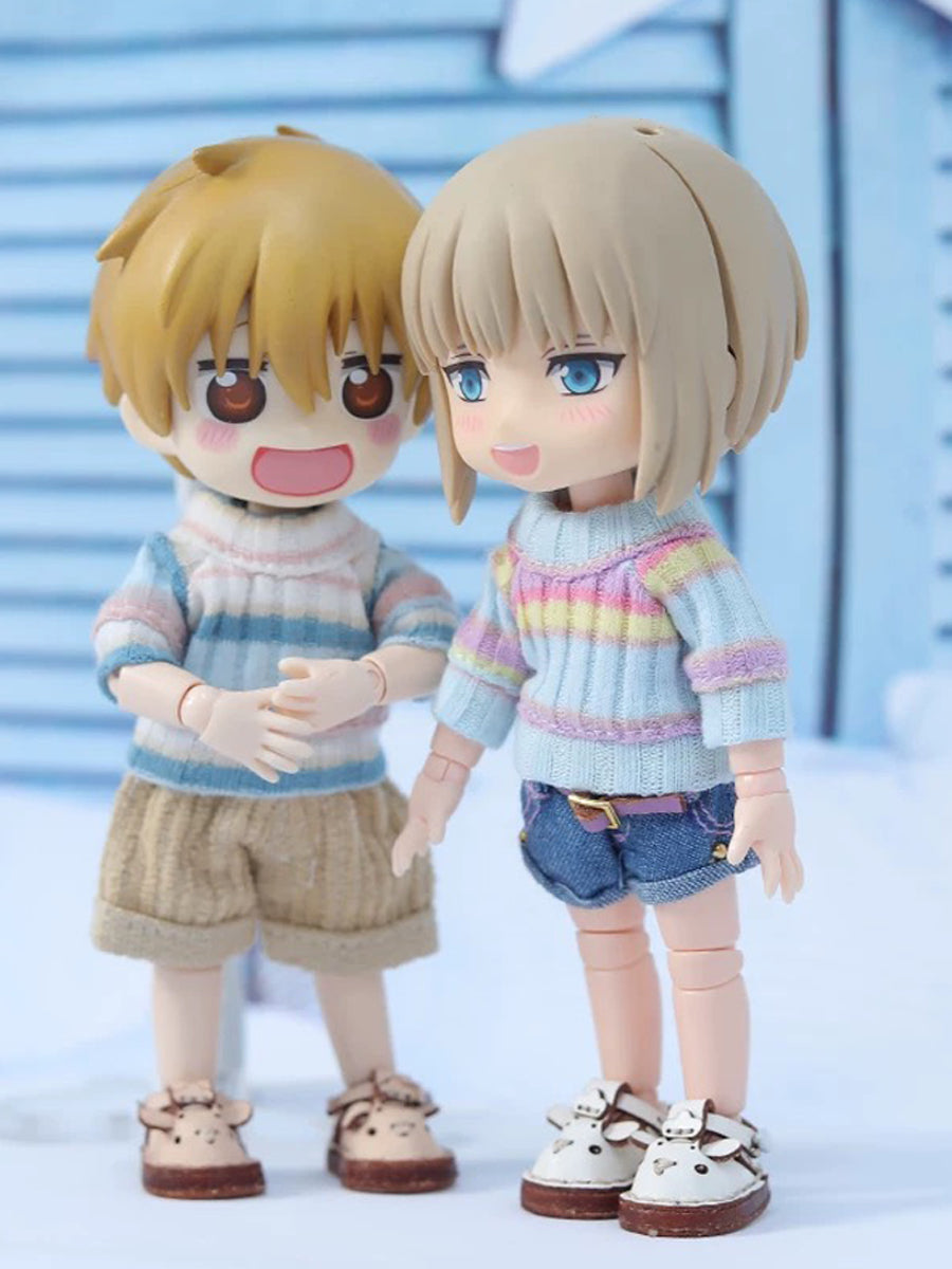 Handmade Outfit for Obitsu/GSC, Colorful Sweater Shorts