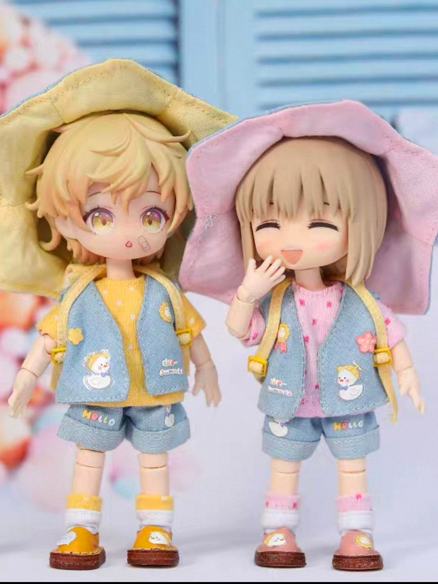 Handmade Outfit for Obitsu/GSC, Colorful Casual Clothing Set