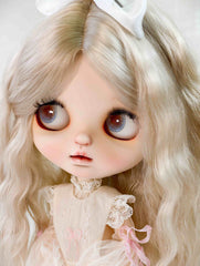 Handmade Blythe Eyechips,Reddish-Brown Tone, Blue Ring