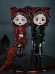 Handmade Outfit for Blythe/Pullip/Obitsu, Meow Girl Leather Jacket Set