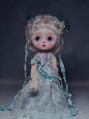 French Heavy Embroidered Lace Blythe Outfit Front View | ToastDoll