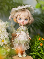 Handmade Outfit for Blythe/Pullip/Obitsu, Forest Fairy Mesh Dress Set