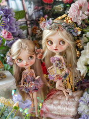 Handmade Outfit for Blythe/Pullip/Obitsu, Floral Fairy Mini Skirt Set