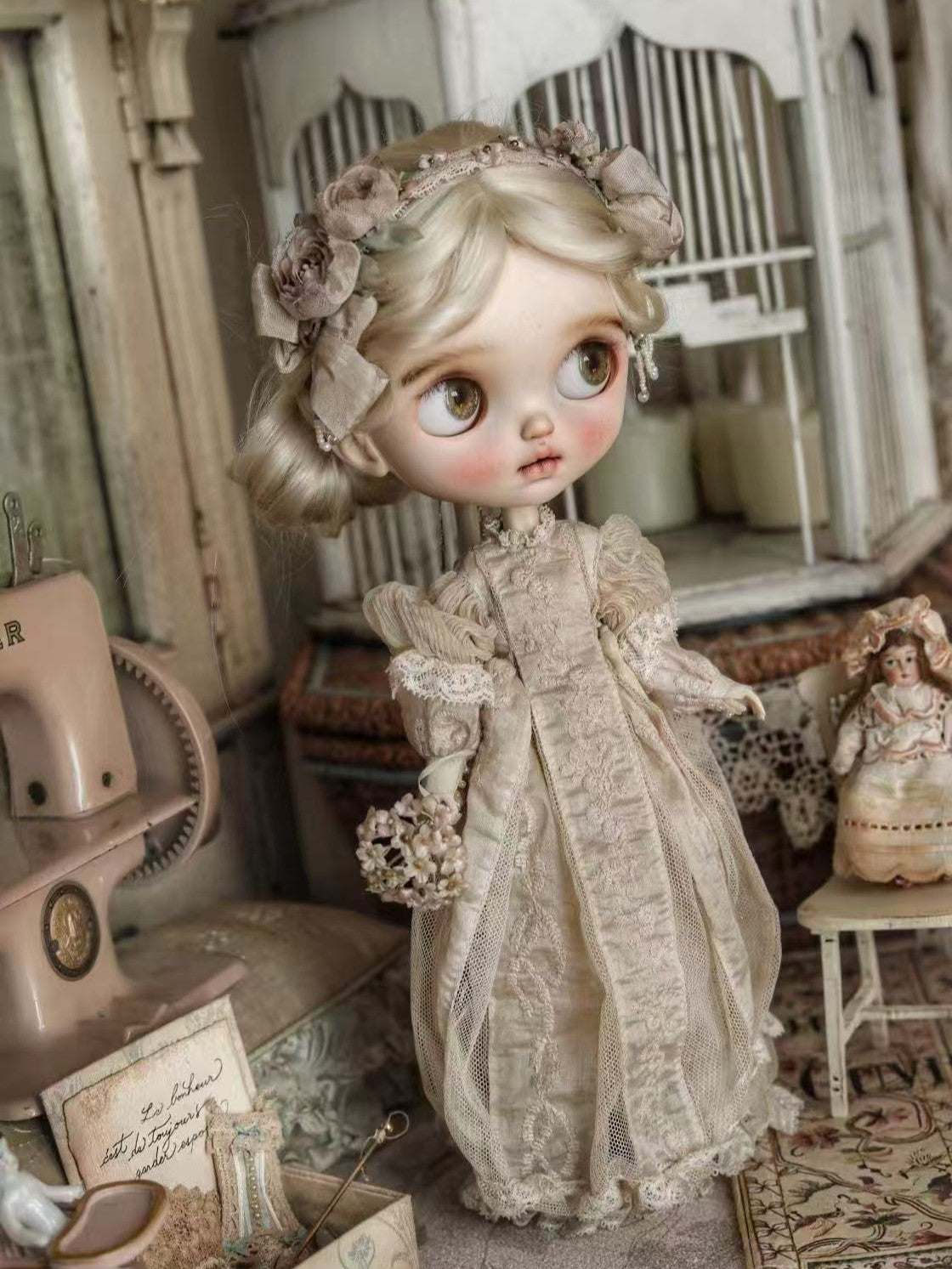 Vintage Bunny Blythe 1/6 BJD Set - Handmade Doll Clothes - ToastDoll