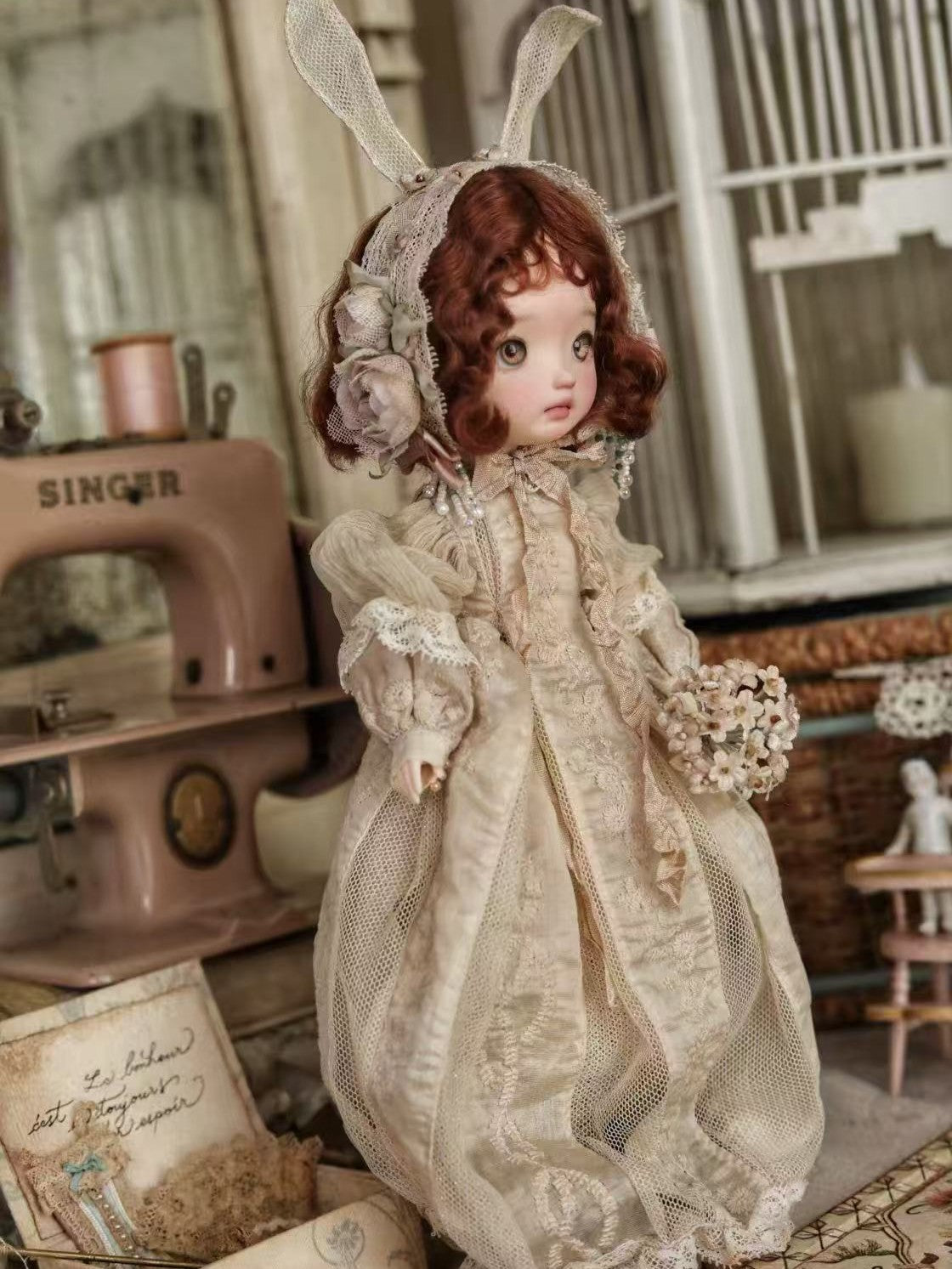 Vintage Bunny Blythe 1/6 BJD Set - Handmade Doll Clothes - ToastDoll