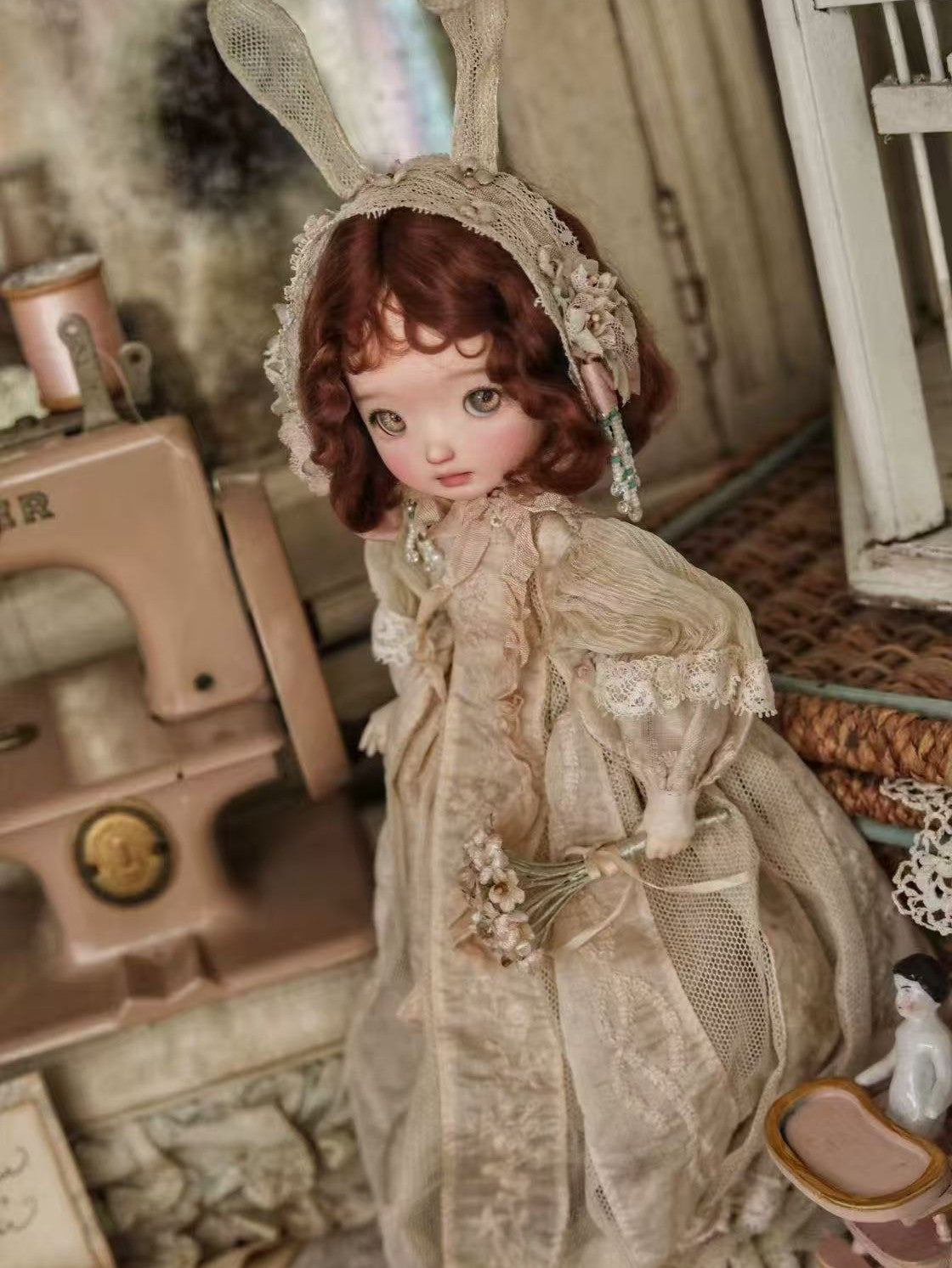 Vintage Bunny Blythe 1/6 BJD Set - Handmade Doll Clothes - ToastDoll