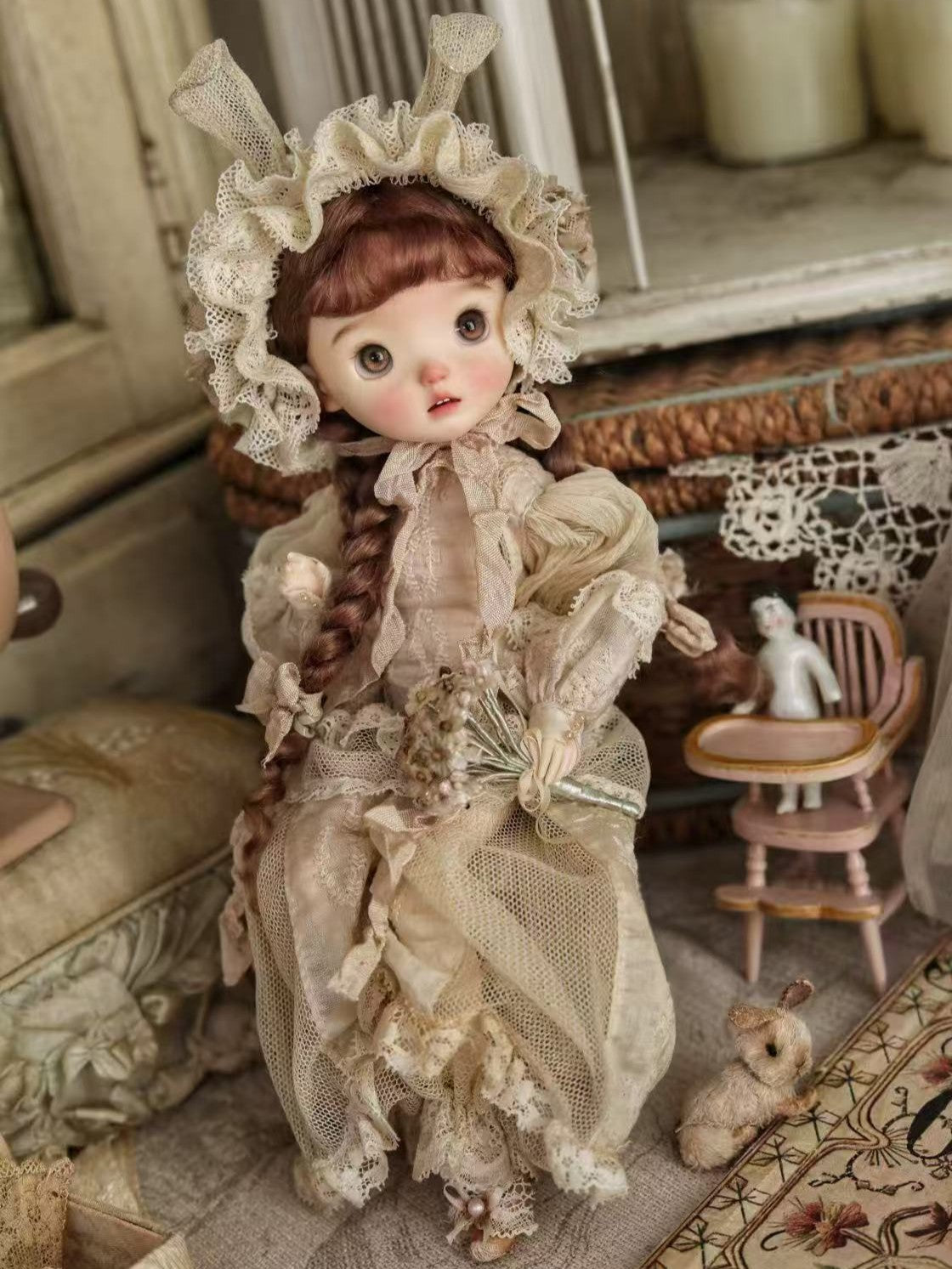 Vintage Bunny Blythe 1/6 BJD Set - Handmade Doll Clothes - ToastDoll
