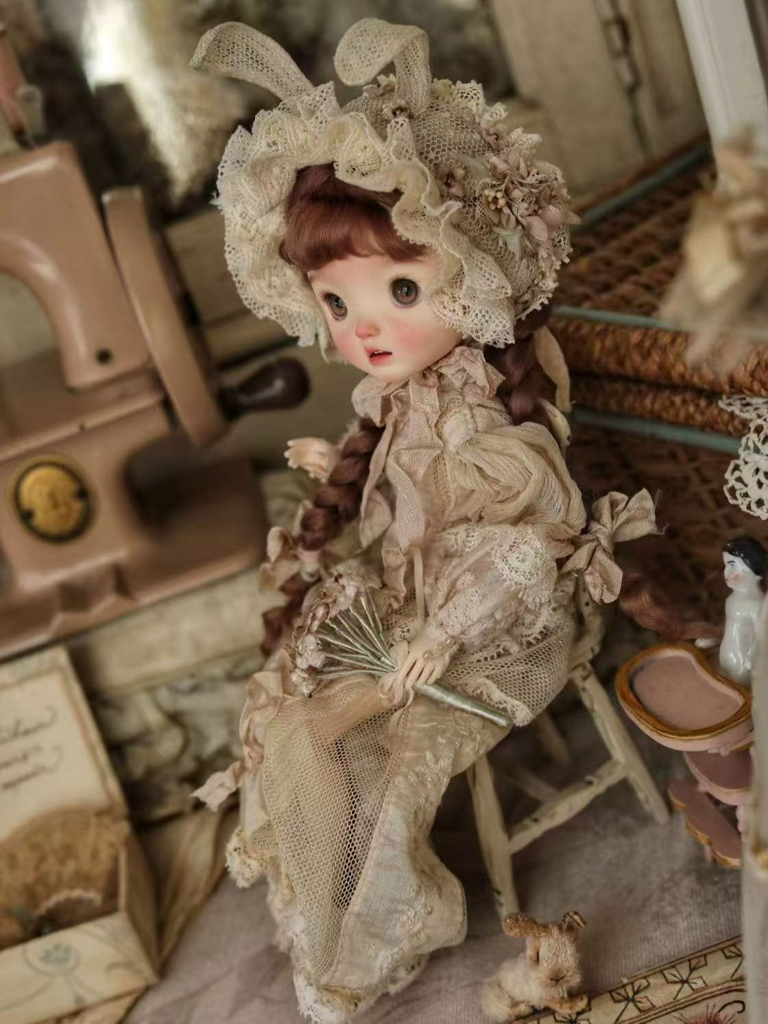 Vintage Bunny Blythe 1/6 BJD Set - Handmade Doll Clothes - ToastDoll