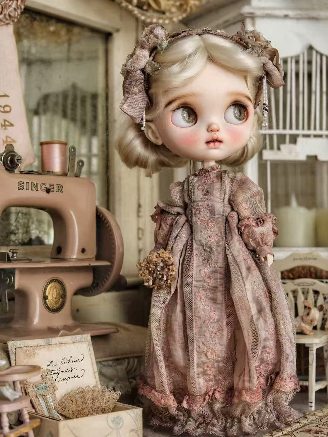 Vintage Bunny Blythe 1/6 BJD Set - Handmade Doll Clothes - ToastDoll