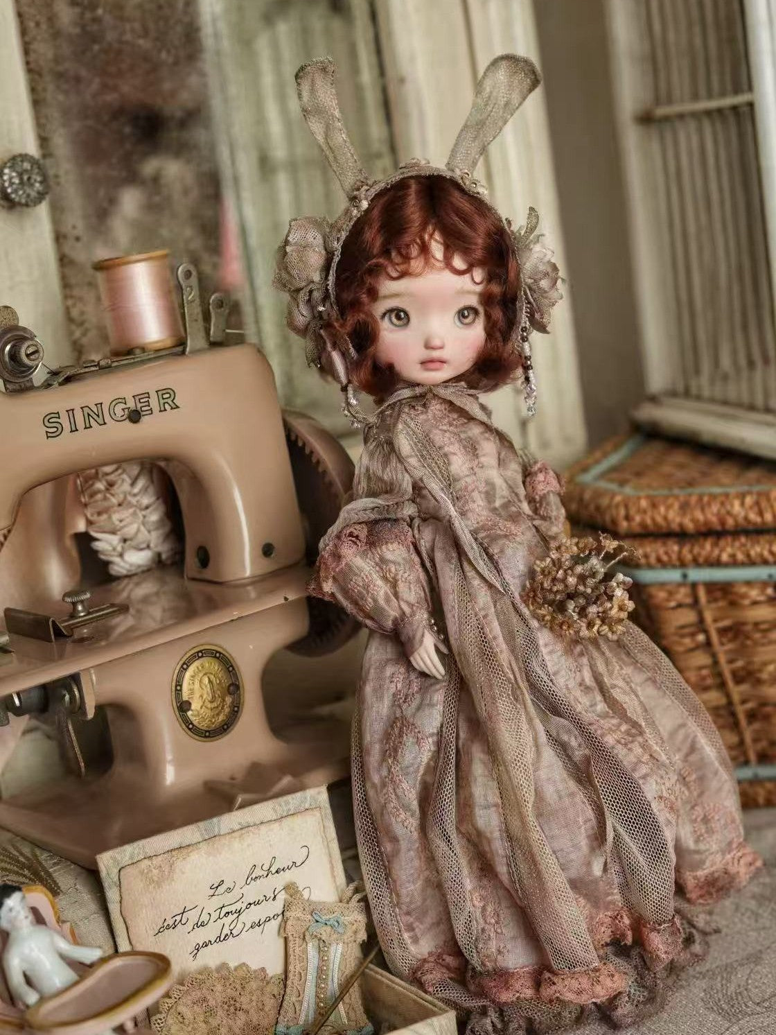 Vintage Bunny Blythe 1/6 BJD Set - Handmade Doll Clothes - ToastDoll
