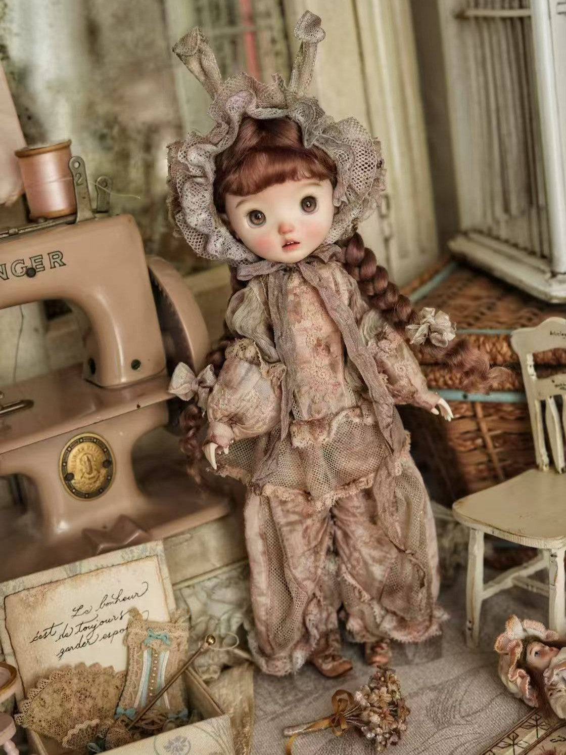 Vintage Bunny Blythe 1/6 BJD Set - Handmade Doll Clothes - ToastDoll