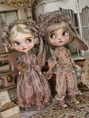 Vintage Bunny Blythe 1/6 BJD Set - Handmade Doll Clothes - ToastDoll