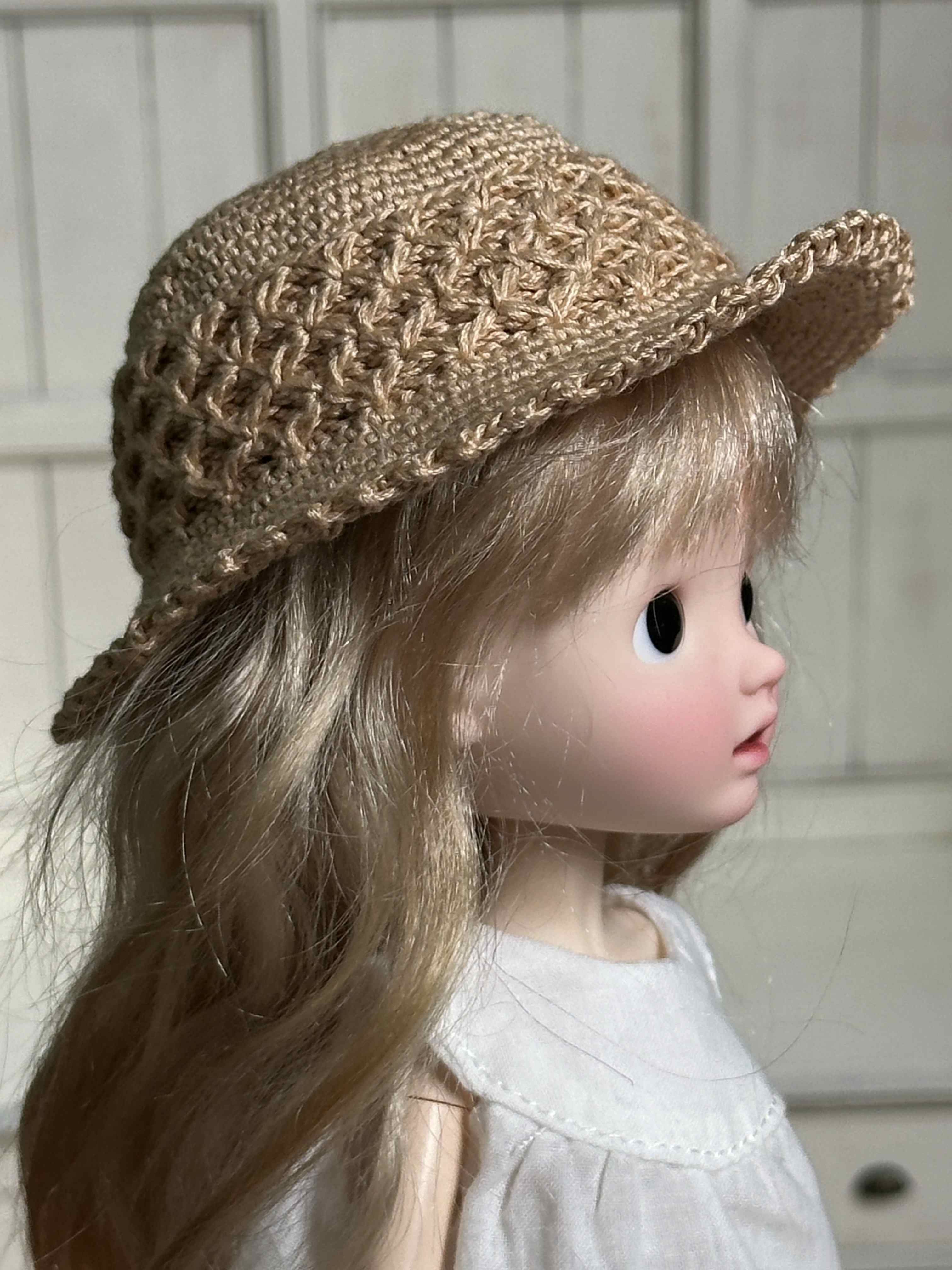 Crochet Cloche 1/6 BJD Hat - Handmade Doll Accessory - ToastDoll
