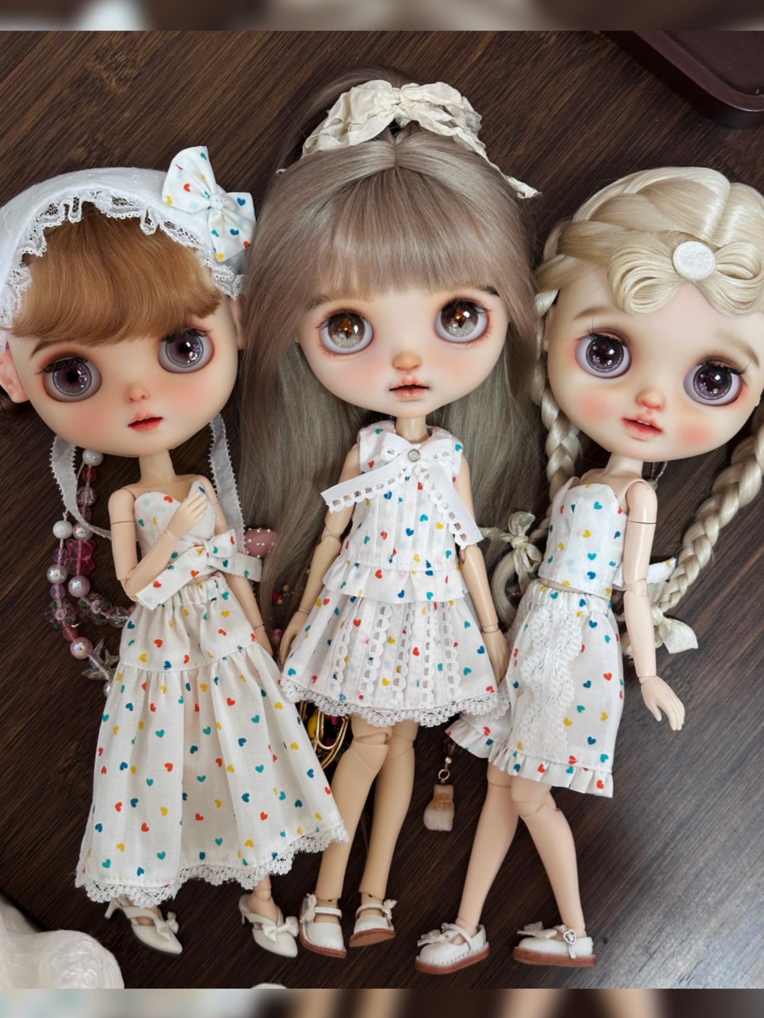 Rainbow Heart Printed Blythe Outfit | ToastDoll
