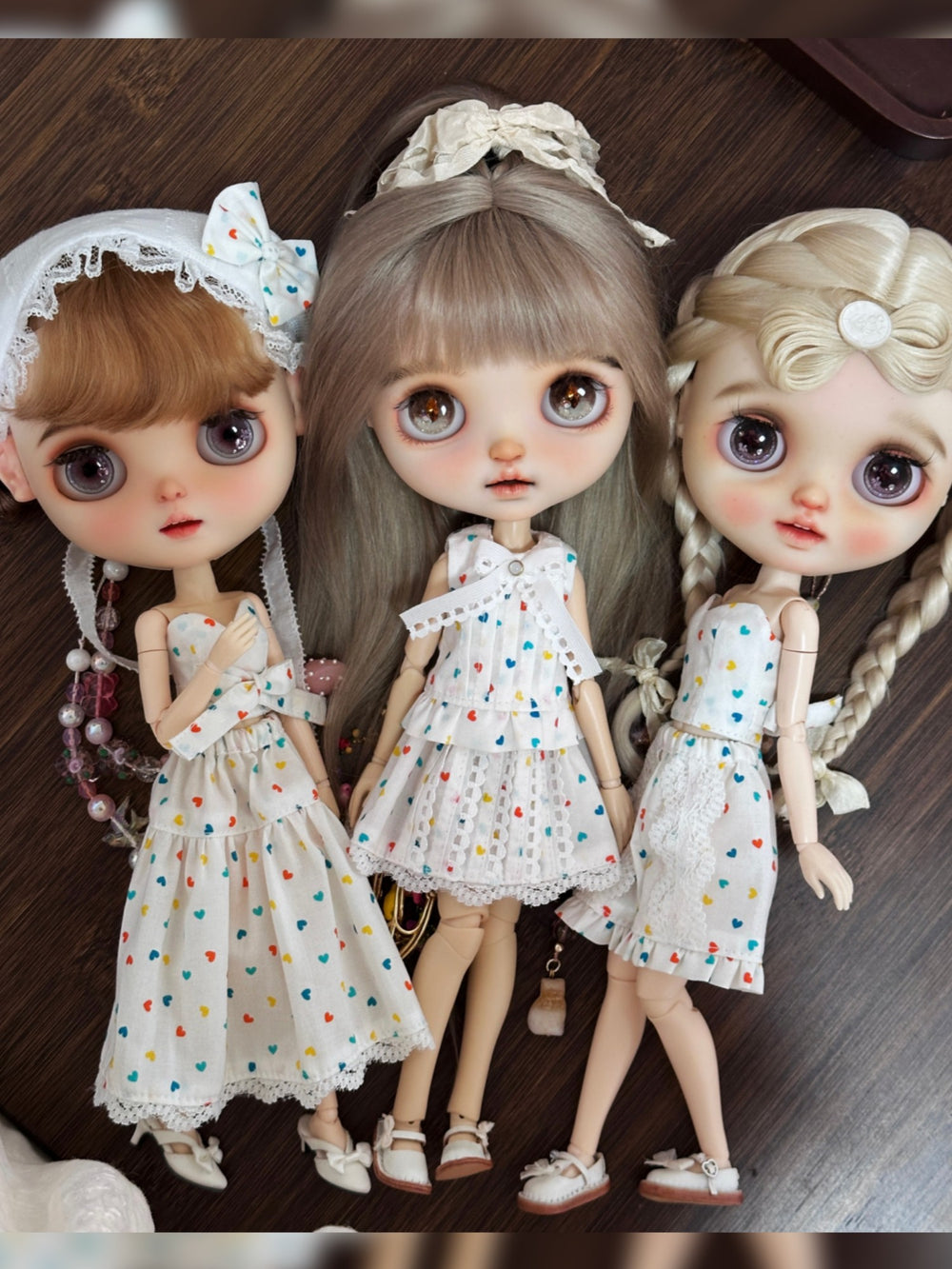 Rainbow Heart Printed Blythe Outfit | ToastDoll