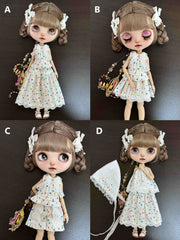 Rainbow Heart Printed Blythe Outfit Detail | ToastDoll