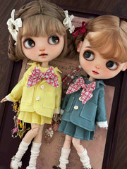 Chic School Uniform Blythe Outfit Close-up | ToastDoll