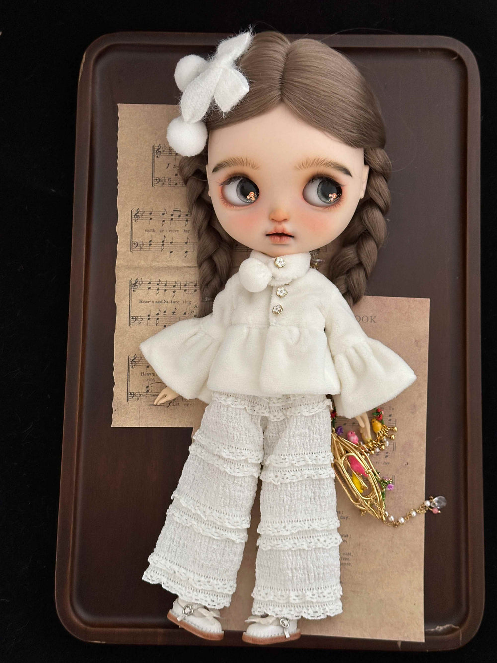 Chic Velvet Blouse Blythe Pants Outfit | ToastDoll