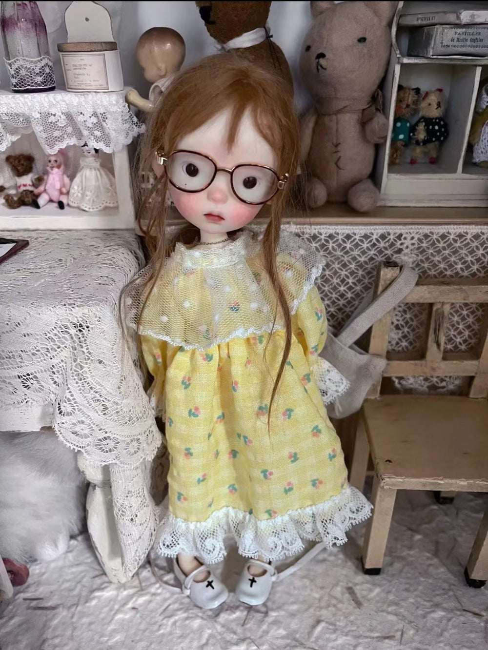 Lace Floral Blythe 1/6 BJD Yellow Dress  | ToastDoll