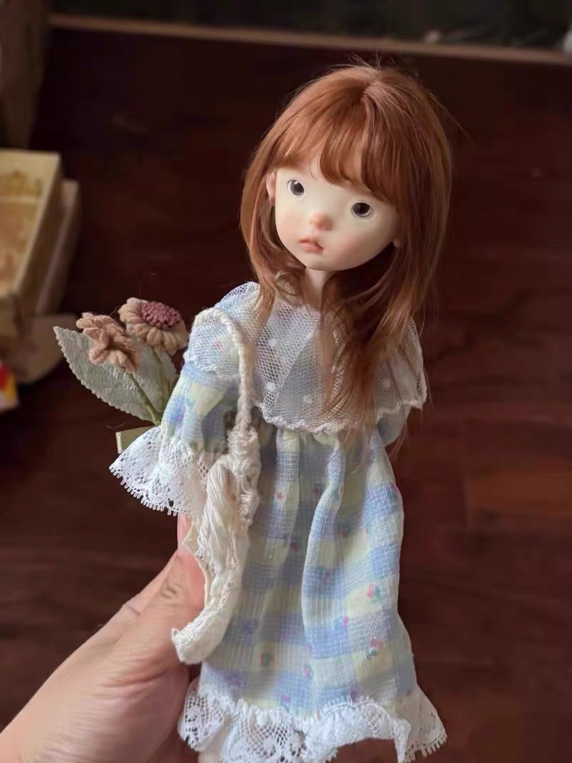 Lace Floral Blythe 1/6 BJD Light-Blue Dress | ToastDoll