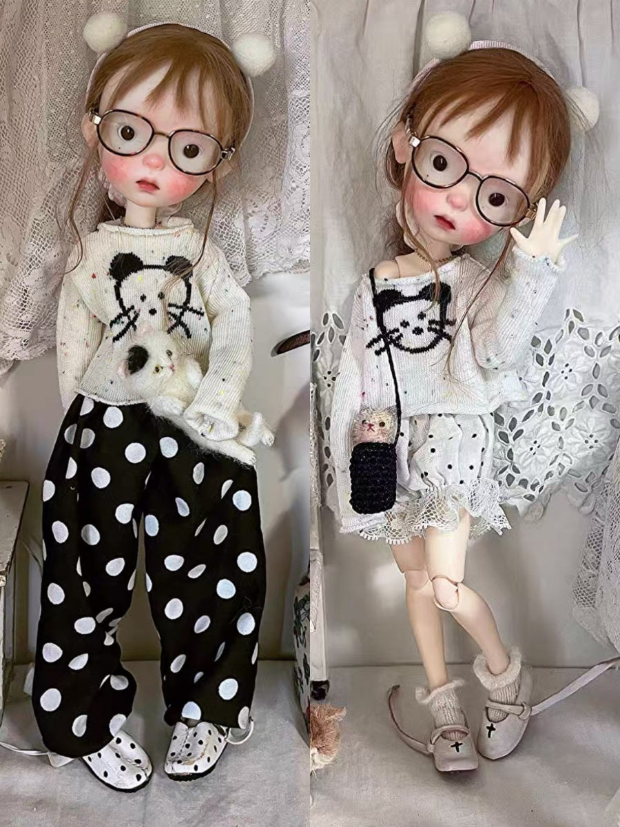 Mouse Knit Polka Dot Blythe BJD Outfit | ToastDoll