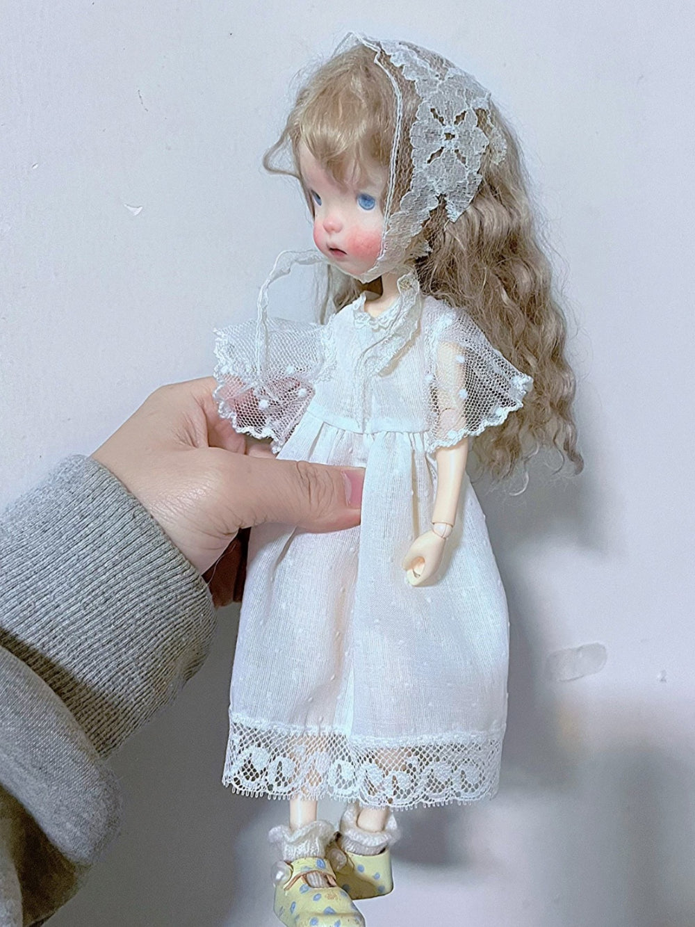 Lace White Tulle Blythe BJD Dress | ToastDoll