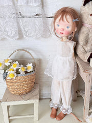 Mesh Tulle Layering Blythe BJD White Dot Outfit | ToastDoll