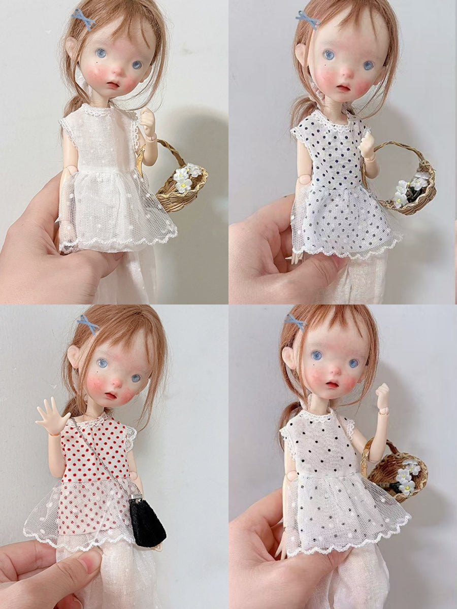Mesh Tulle Layering Blythe BJD Outfit Close-up | ToastDoll