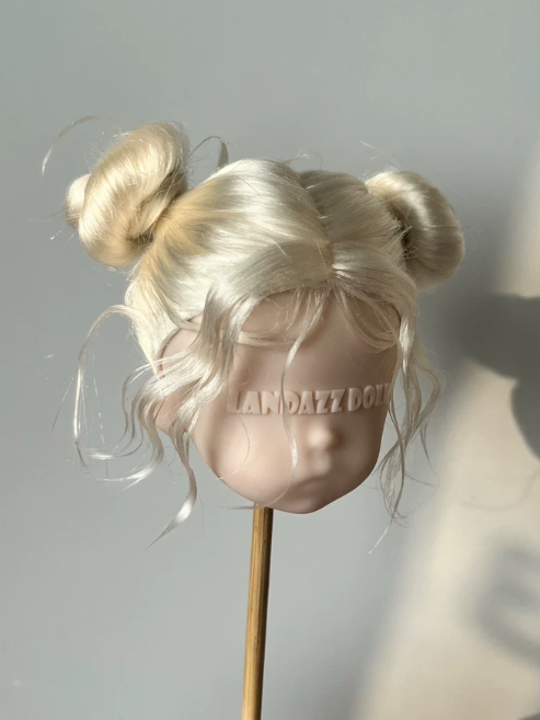 Double Buns BJD Wig - Handmade Doll Hair - ToastDoll