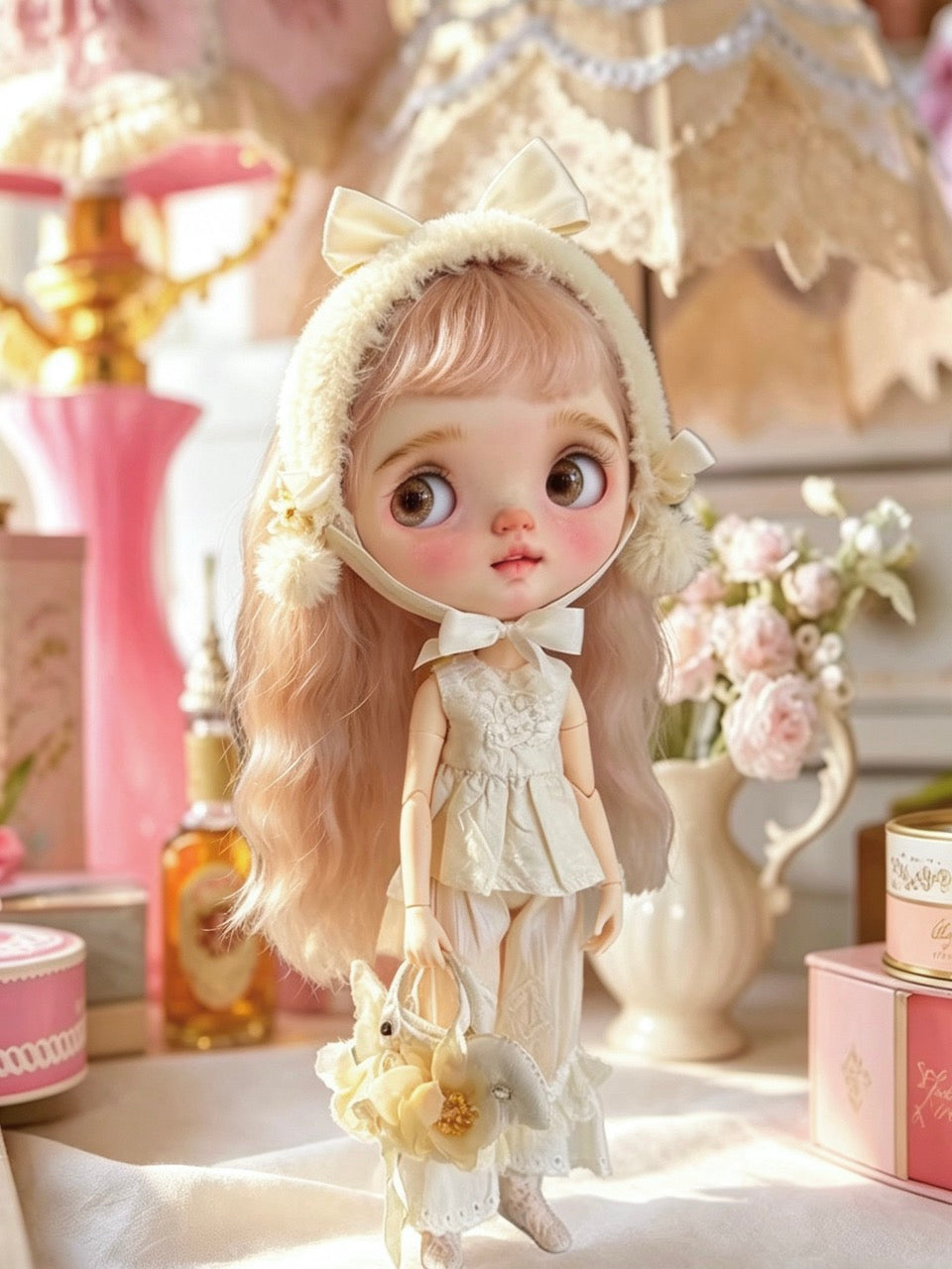 Alba Ivory Blythe OOAK - Sweet Duo Doll - ToastDoll