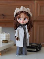 Grey Warm Coat Blythe BJD Outfit | ToastDoll