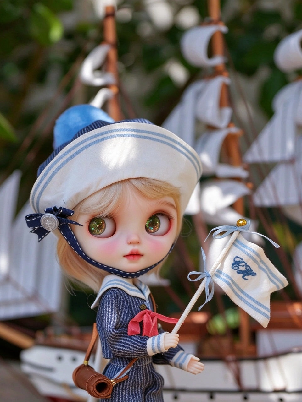 Blue Sailor Blythe Outfit - Handmade Doll Clothes - ToastDoll