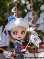 Blue Sailor Blythe Outfit - Handmade Doll Clothes - ToastDoll