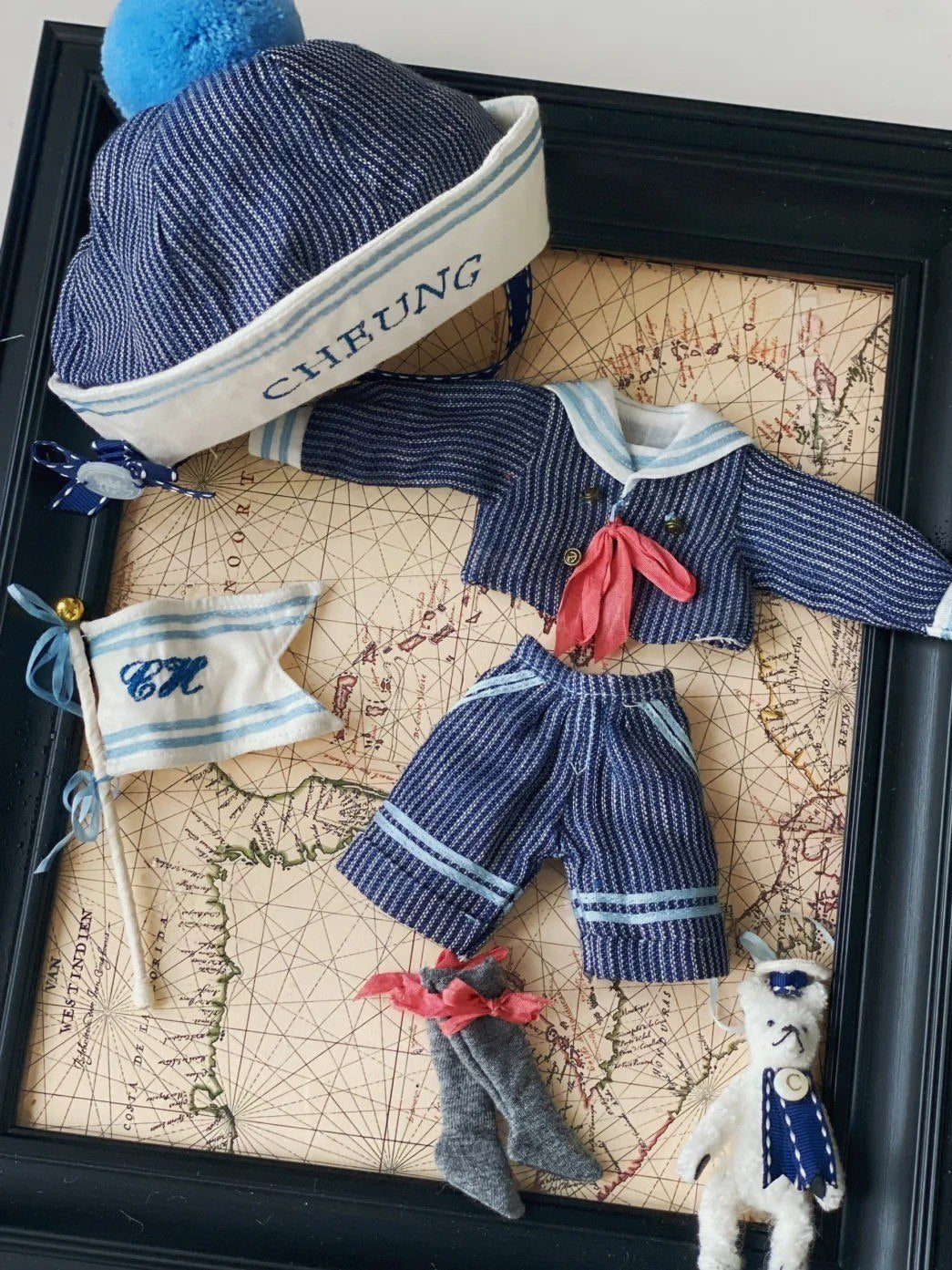 Blue Sailor Blythe Outfit - Handmade Doll Clothes - ToastDoll