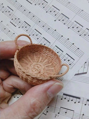 Handmade Miniature Props for BJD/Blythe/Obitsu, Rattan Style Basket