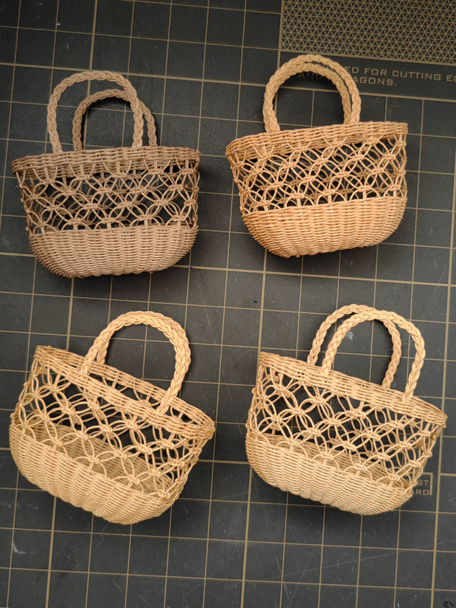Handmade Miniature Props for BJD/Blythe/Obitsu, Rattan Style Basket