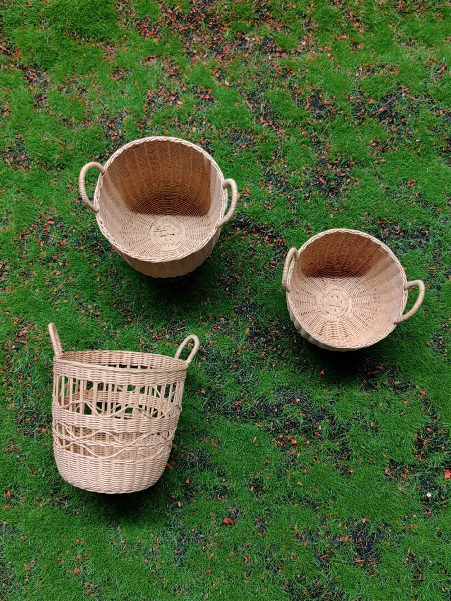 Handmade Miniature Props for BJD/Blythe/Obitsu, Rattan Style Laundry Basket