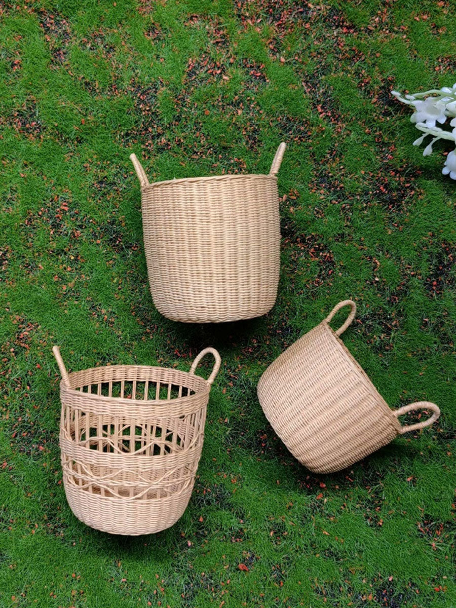 Handmade Miniature Props for BJD/Blythe/Obitsu, Rattan Style Laundry Basket