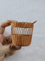 Handmade Miniature Props for BJD/Blythe/Obitsu, Rattan Style Basket