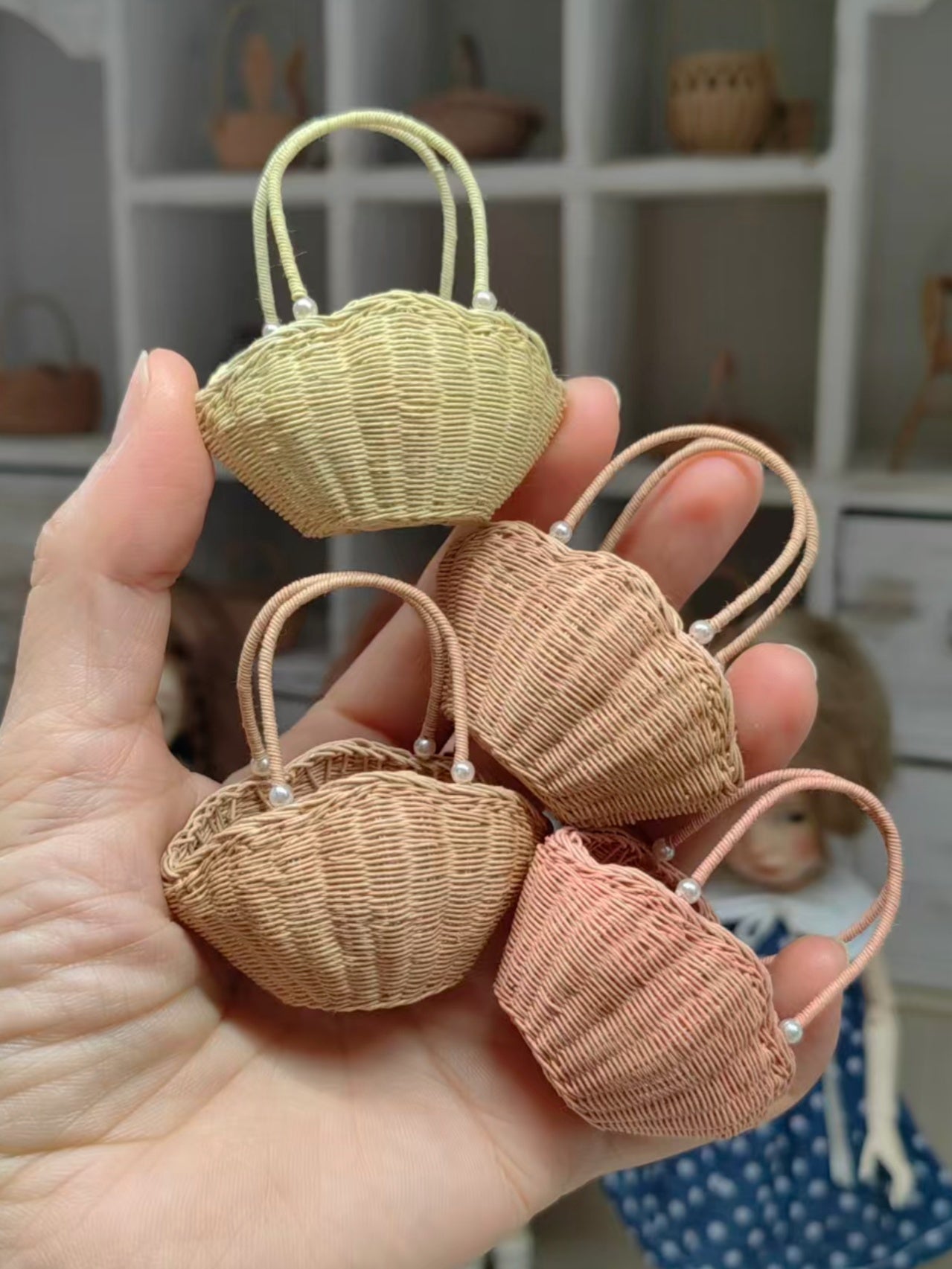 Rattan Basket - Handmade Doll Accessory - ToastDoll