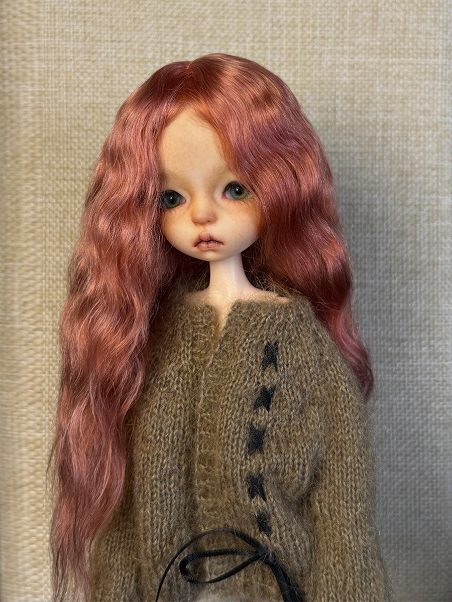 Natural Wavy Long 1/6 BJD Mohair Wig - Handmade Doll Hair - ToastDoll