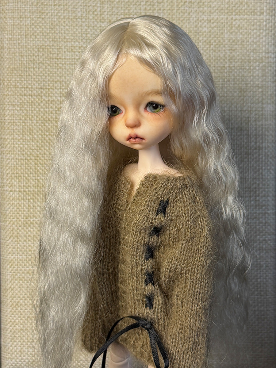 Natural Wavy Long 1/6 BJD Mohair Wig - Handmade Doll Hair - ToastDoll