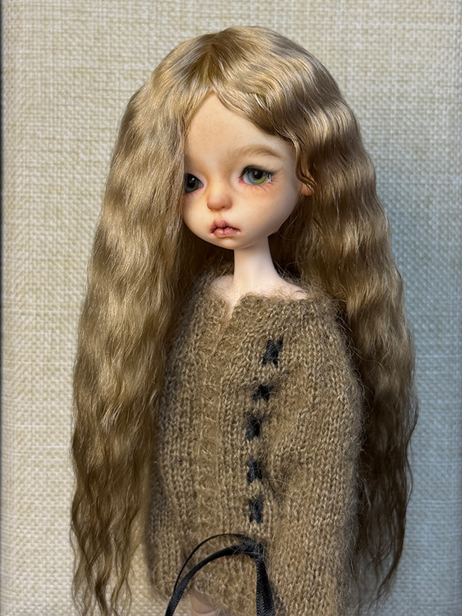 Natural Wavy Long 1/6 BJD Mohair Wig - Handmade Doll Hair - ToastDoll